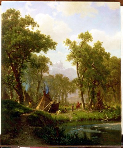Indian Encampment, Shoshone Village by Albert Bierstadt